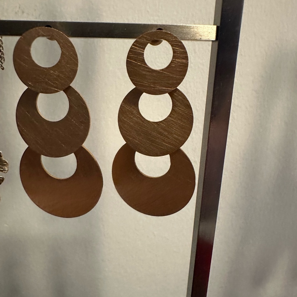 Gold statement earrings